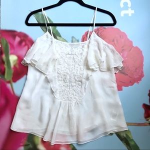 Zara Woman Ruffle Camisole Layers Tank Top